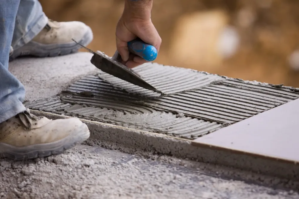 Travaux de dallage à Porte des Pierres Dorées